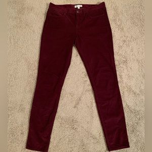 Burgundy Madewell corduroy pants! 31x32